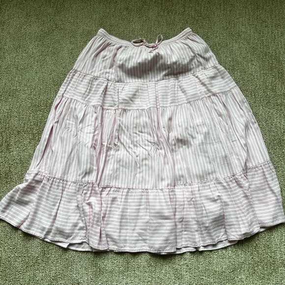 American Eagle Outfitters Pink Striped Maxi Skirt - Picture 3 of 4